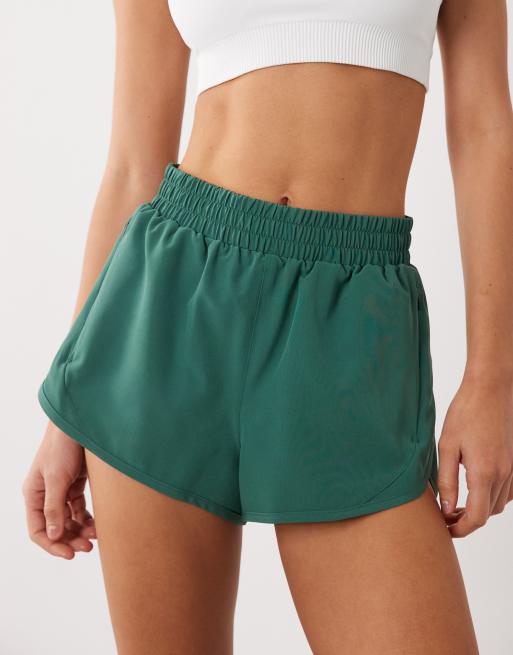 4505 Icon woven run short with zip pockets in spruce, 5 of 5