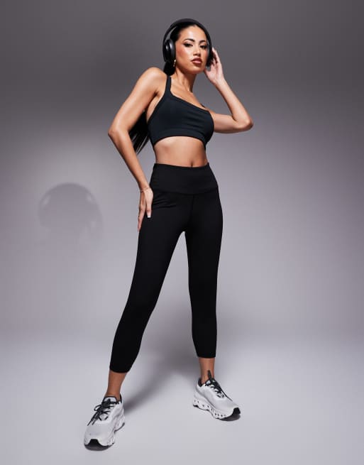 4505 - Icon - Yoga - Zachte cropped 7/8 fitness legging met hoge taille in zwart 