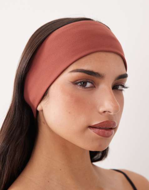 4505 - Icon - Zachte brede yoga-haarband in amber bruin - view 1