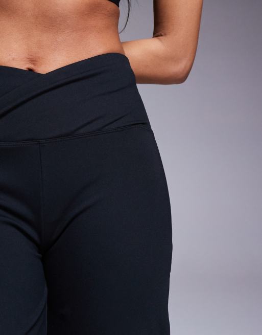 4505 - Icon - Zachte dansbroek met wijde pijpen en wikkeltaille in zwart , 5 van 5