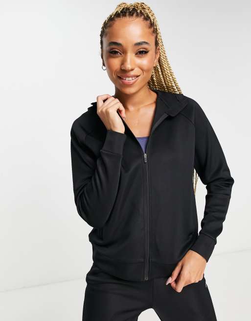 4505 Icon zip though hoodie in black co ord  