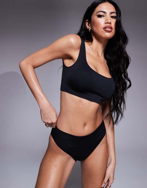 4505 - Intimate Active - Slip senza cuciture neri a vita medio alta - view 1