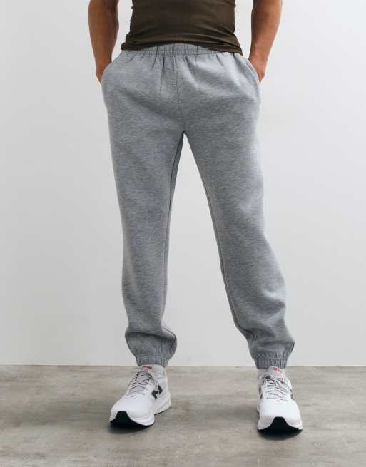 4505 joggers tecnici affusolati con tasche con zip grigio mélange, 2 di 5