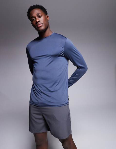 4505 – Langärmliges Regular Fit Lauf-Shirt in Marineblau aus schnelltrocknendem Material - view 1