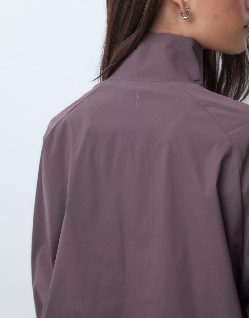 4505 Laufjacke mit Ballonsaum, wasserabweisend, mit Stehkragen in taupebraun, 3 von 5