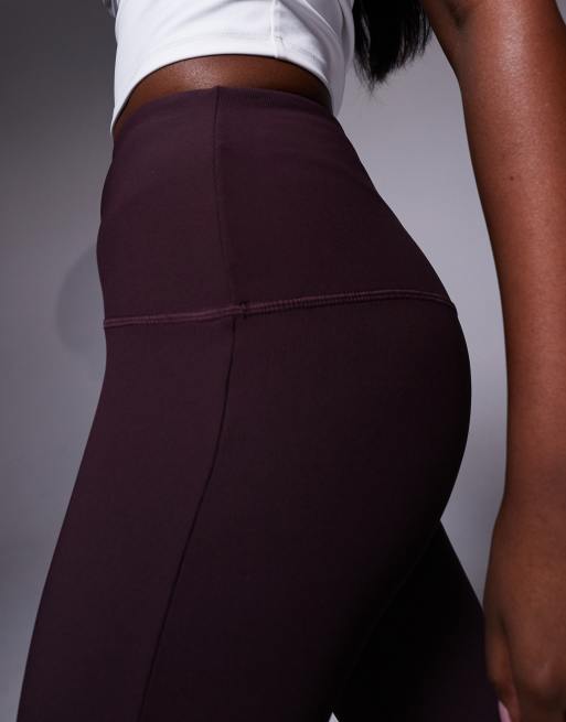 4505 - Legging de yoga slim à taille haute en tissu micro-côtelé - Figue, 2 de 5