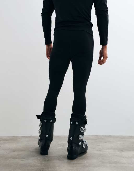 4505 leggings da sci termici in pile neri, 4 di 5
