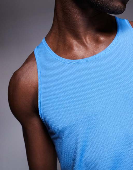 4505 – Leichtes Lauf-Trägershirt aus schnelltrocknendem Netzstoff in leuchtendem Blau, 2 von 4