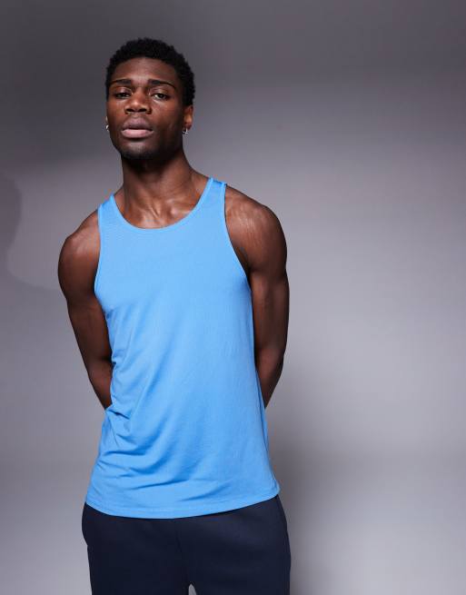 4505 – Leichtes Lauf-Trägershirt aus schnelltrocknendem Netzstoff in leuchtendem Blau, 3 von 4