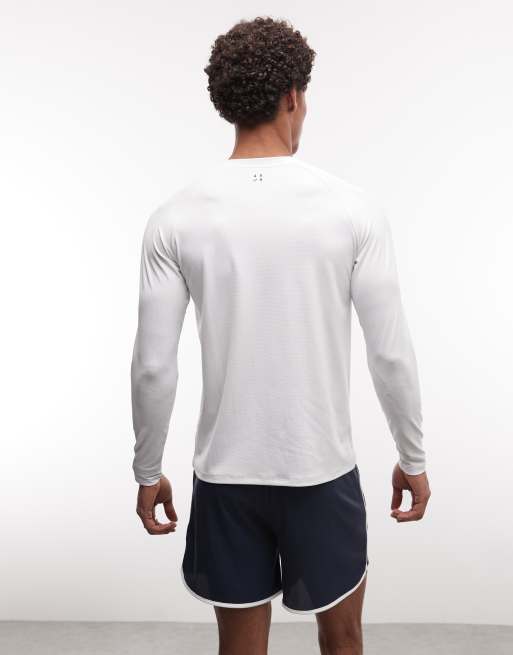 4505 let performance-waffle henley med lange ærmer og quick dry i hvid, 3 af 5