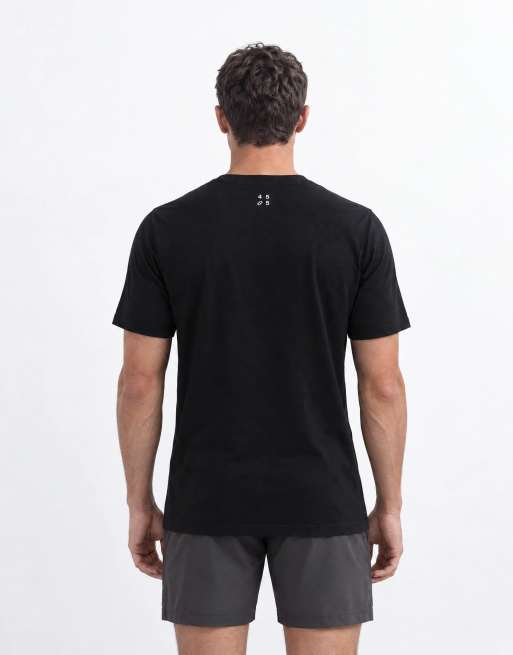4505 let T-shirt i bomuldsslub med korte ærmer i sort, 10 af 10