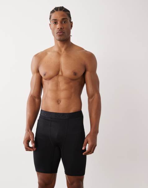 4505 lightweight active quick-dry base layer 18cm half tights in black - view 1