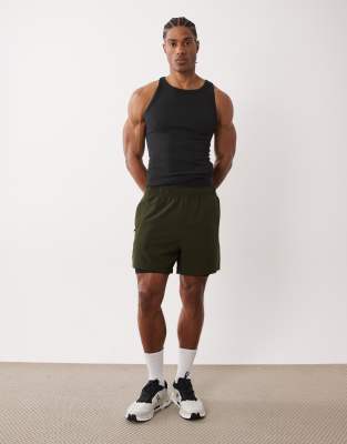 4505 Lightweight Active Quick Dry Base Layer 7"" Half Tight In Black