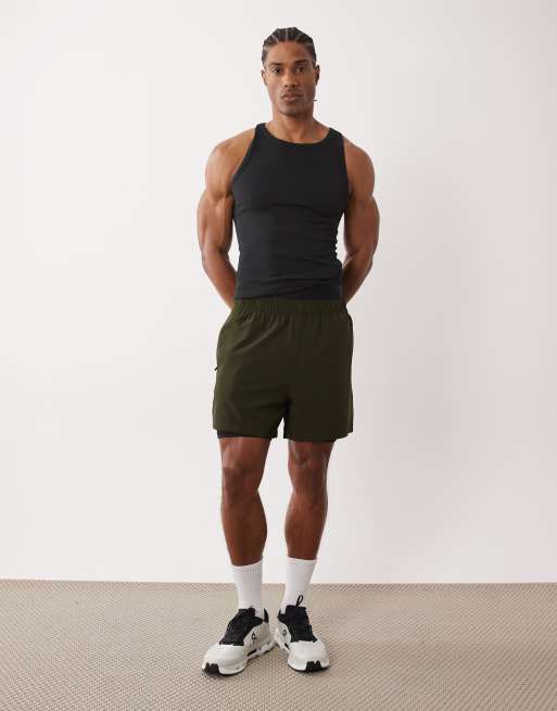 4505 lightweight active quick dry base layer 7"" half tight in black, 2 of 5