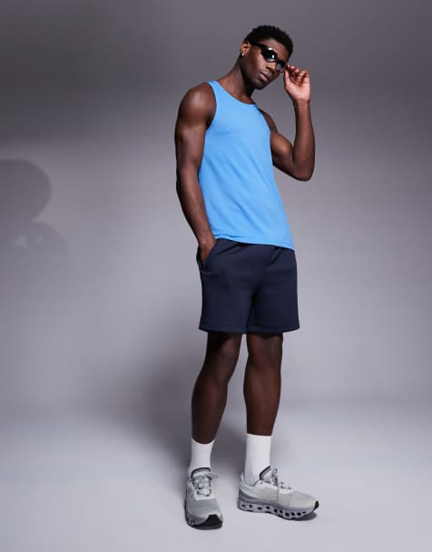 4505 lightweight quick dry mesh running tank top in bright blue - view 1