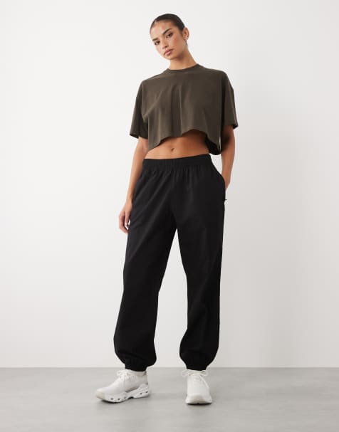 4505 loose fit cotton ripstop cuffed lifting pants with zip pockets in black - view 1
