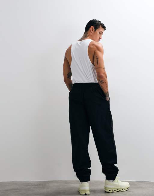 4505 loose fit cotton ripstop cuffed lifting pants with zip pockets in black, 2 of 5