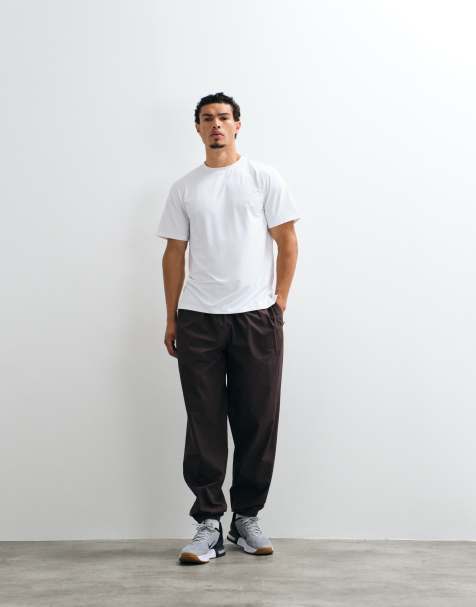 4505 loose fit cotton ripstop cuffed lifting pants with zip pockets in brown - view 1