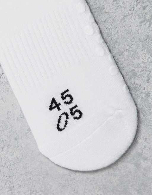 4505 - Lot de 2 paires de chaussettes de pilates antidérapantes à bordures ondulées - Violet, 2 de 3