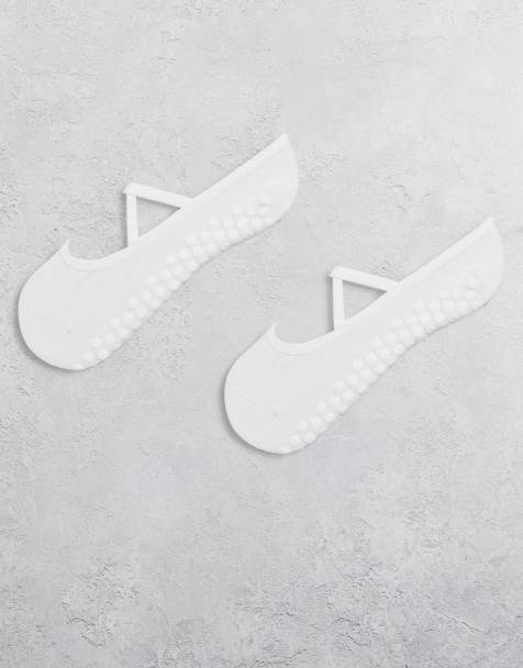 4505 - Lot de 2 paires de chaussettes de Pilates antidérapantes à bride élastique - Blanc - view 1