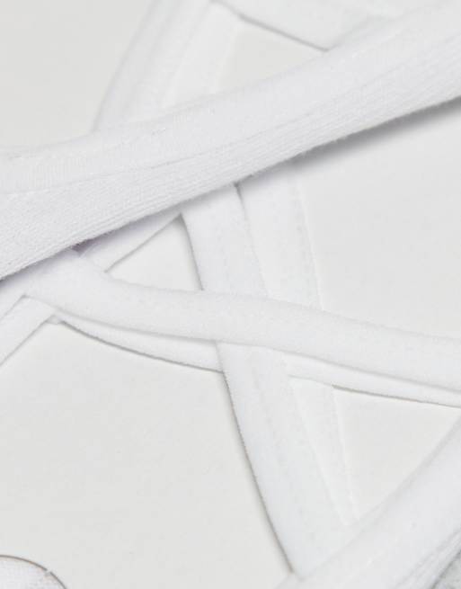4505 - Lot de 2 paires de chaussettes de Pilates antidérapantes à bride élastique - Blanc, 2 de 3