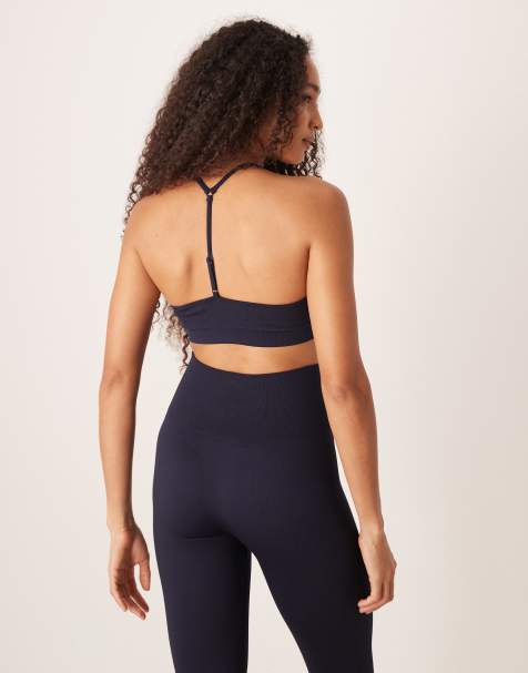 4505 – Marinblå, småribbat gymset i seamless design - view 1
