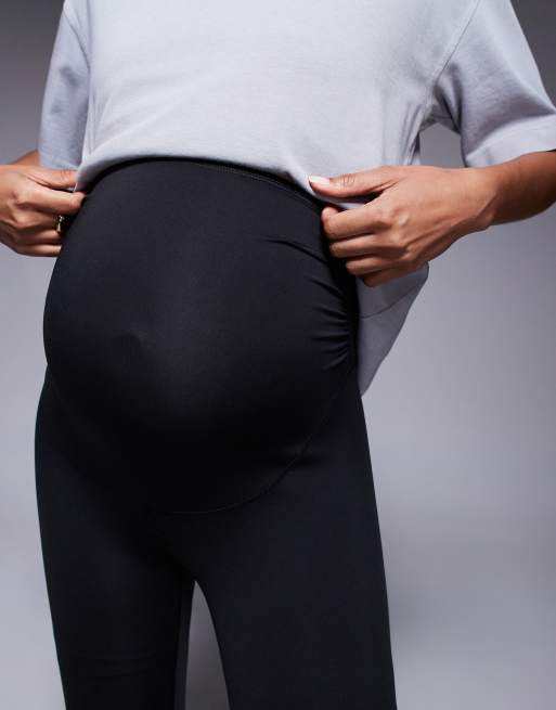 4505 Maternity Icon active bum sculpt high waist gym legging with inner pocket in black, 3 of 5