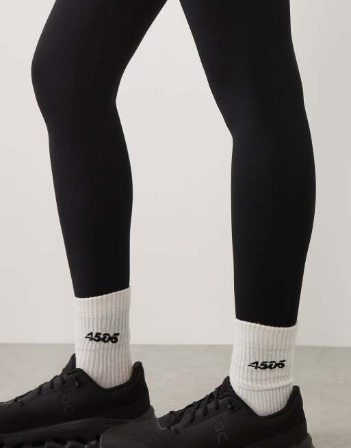 4505 Maternity - Icon Active - Leggings da palestra a vita alta neri modellanti sul retro con tasca interna, 4 di 5