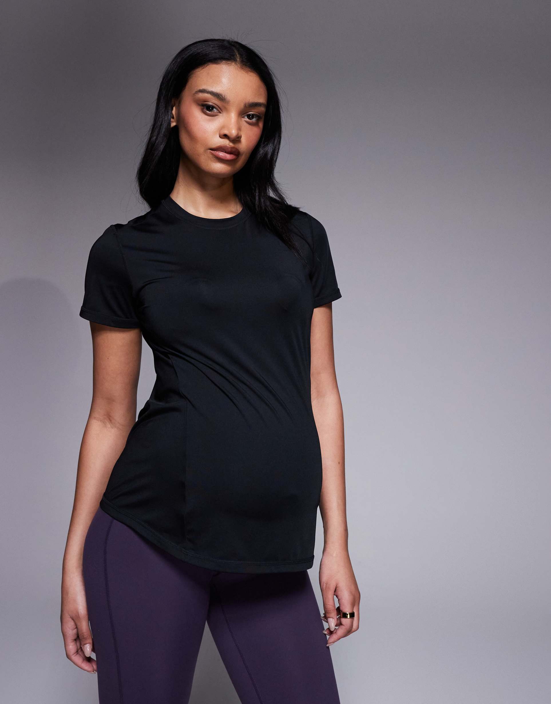 4505 maternity icon active quick dry performance t-shirt in black