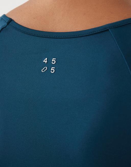 4505 Maternity Icon active quick dry slim fit t-shirt in teal blue, 3 of 4