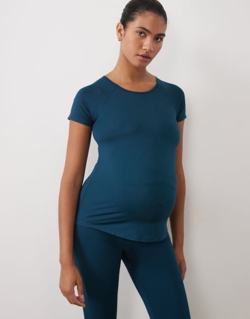 4505 Maternity – Icon – Modelujący szybkoschnący zestaw sportowy: legginsy z wysokim stanem i wewnętrzną kieszenią i dopasowany T-shirt, 3 z 3