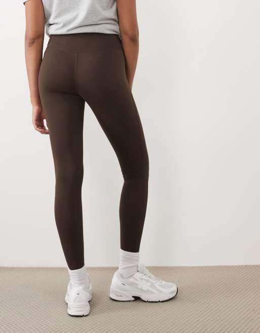 4505 Maternity - Icon - Chokoladebrune bløde yoga-leggings med høj talje, 4 af 5