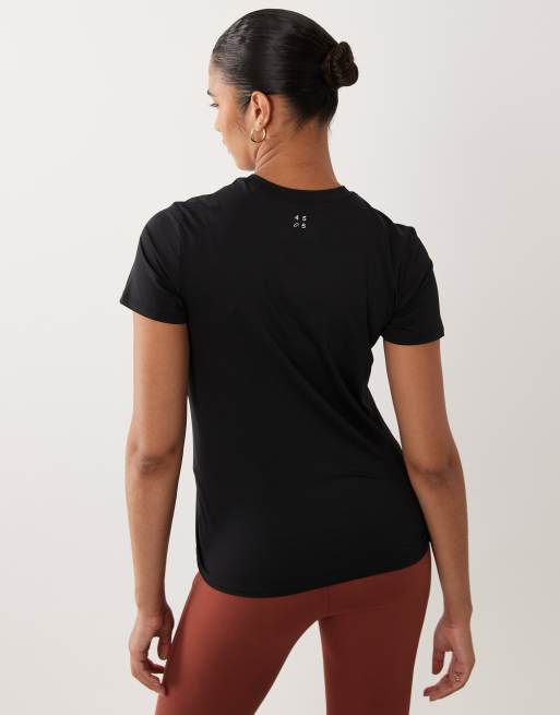 4505 Maternity – Icon – Czarny szybkoschnący T-shirt sportowy, 4 z 4