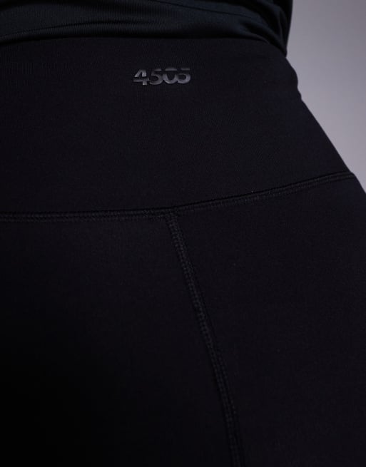 4505 Maternity Icon soft touch high waist slim kick yoga leggings in black, 2 of 5