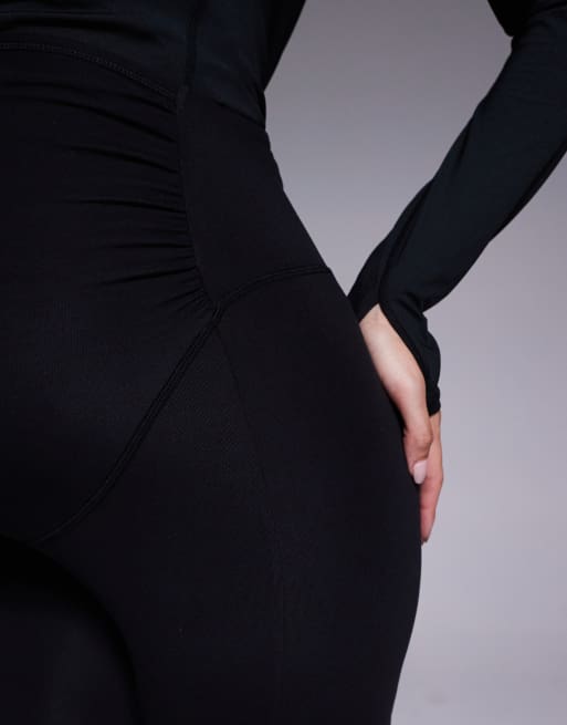 4505 Maternity Icon soft touch high waist slim kick yoga leggings in black, 4 of 5
