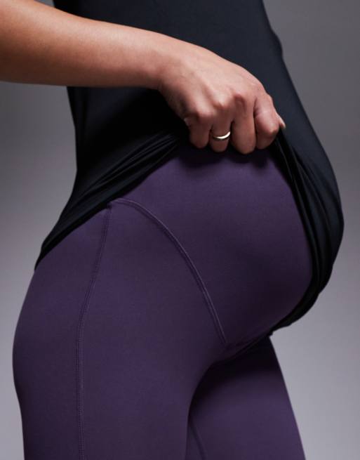 4505 Maternity Icon soft touch high waist slim kick yoga leggings in heather, 3 of 5