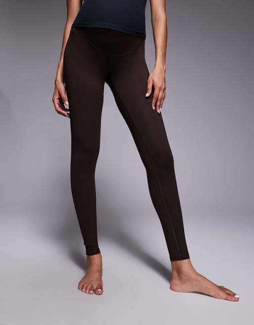 4505 Maternity Icon soft touch high waist yoga legging in brown, 2 of 5