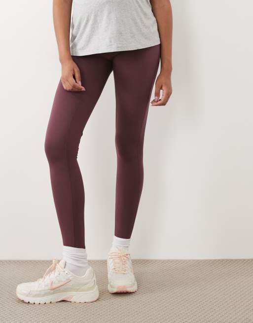 4505 Maternity Icon soft touch high waist yoga legging in plum, 2 of 5