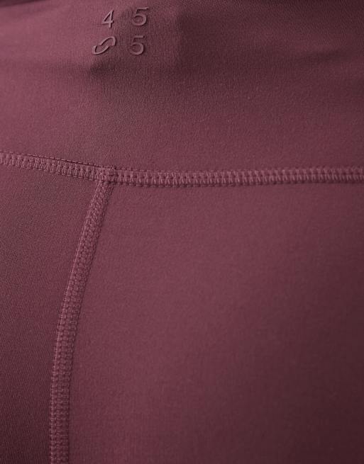4505 Maternity Icon soft touch high waist yoga legging in plum, 3 of 5