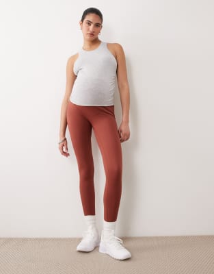 4505 Maternity Icon soft touch high waist yoga leggings in amber