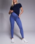 [ASOS] 4505 Maternity Icon soft touch high waist yoga leggings in china blue 8 China Blue