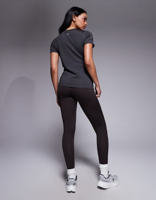 4505 Maternity Icon soft touch high waist yoga leggings in dark chocolate, 4 of 5