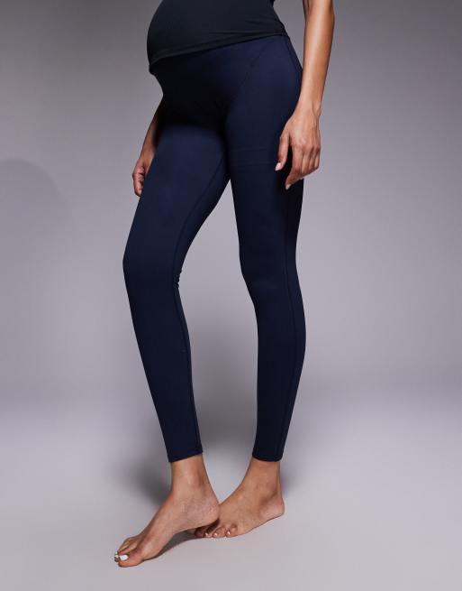 4505 Maternity Icon soft-touch high waist yoga leggings in midnight navy , 2 of 5