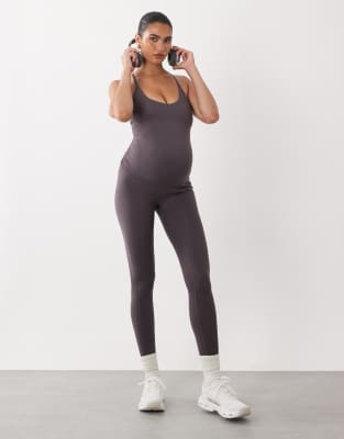 4505 Maternity Icon soft touch high waist yoga leggings in storm gray