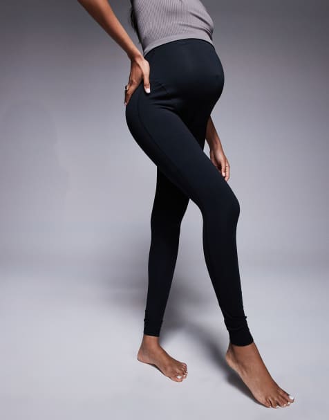 4505 Maternity Icon yoga soft touch gym leggings in black - view 1