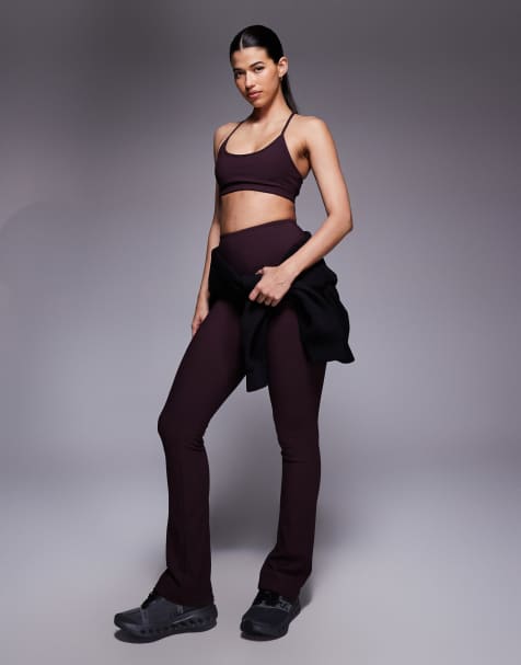 4505 micro rib yoga co-ord in fig - view 1