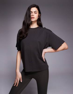 4505 Modal Blend Ultra Soft Boxy Performance T-shirt In Brown