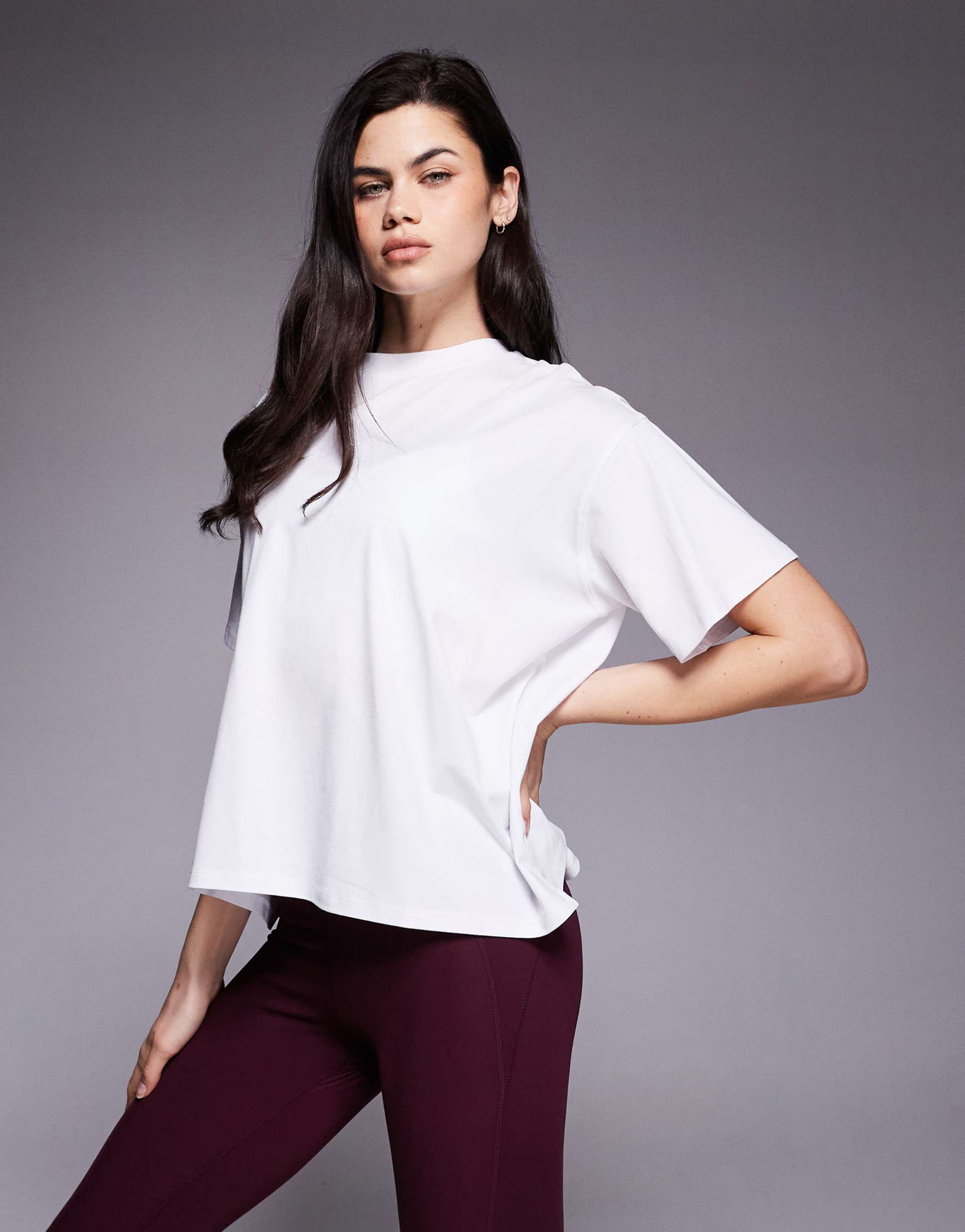 4505 modal blend ultra soft boxy performance t-shirt in white