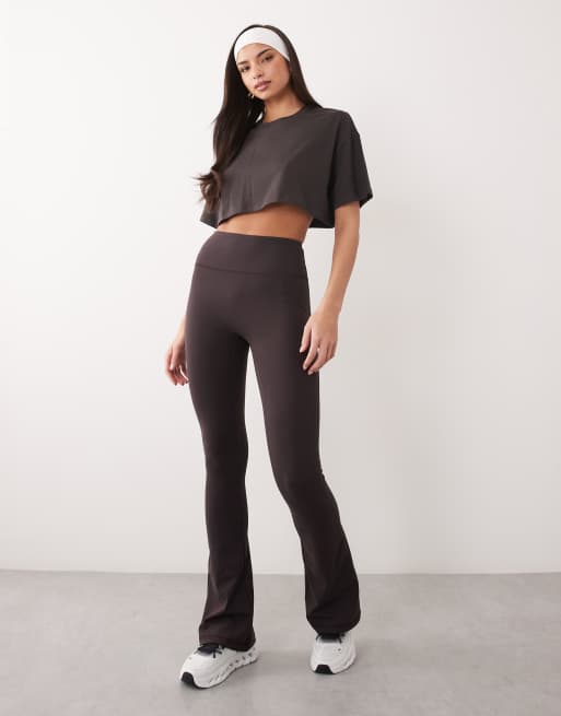 4505 modal blend ultra soft cropped performance t-shirt in mocha, 2 of 4