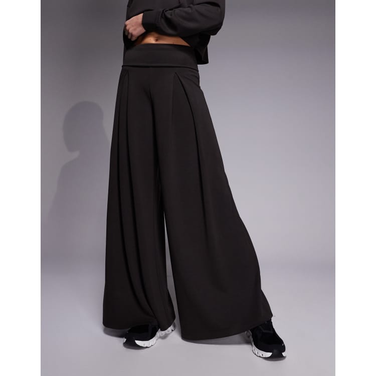 4505 modal blend ultra soft wide leg dance pants with fold over